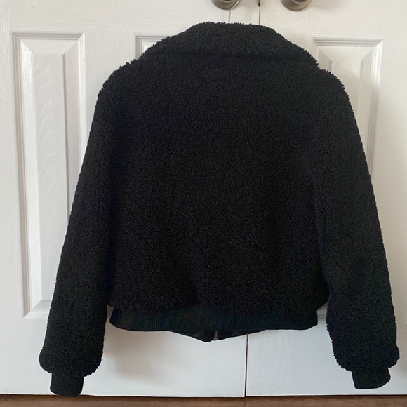 Blank NYC Teddy Jacket Bomber Black size Small - Picture 12 of 14